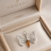 Wisior motyl z bursztynem naturalnym srebro 925 